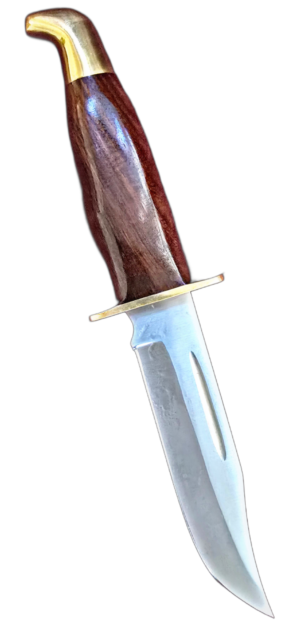 Stainless steel hunting knife with ROSEWOOD handle -img-3