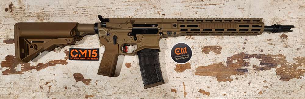 CM15 300 BLK 14.5" P&W to 16" Rifle AR15 M4 FDE Metallic Cerakote-img-0