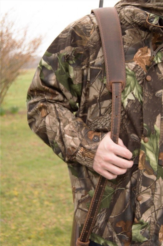 BF50022_Buffalo Leather Padded Rifle Gun Sling-img-4