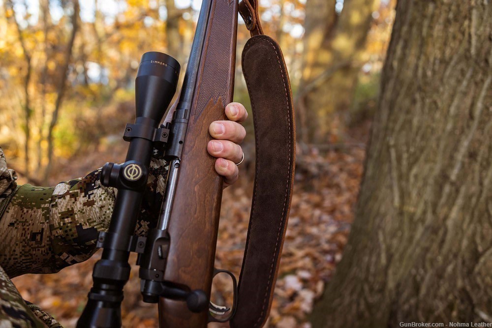 BF50022_Buffalo Leather Padded Rifle Gun Sling-img-5