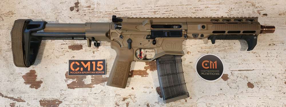 CM15 5.56 NATO 8" Pistol AR15 M4 FDE Metallic Cerakote-img-5
