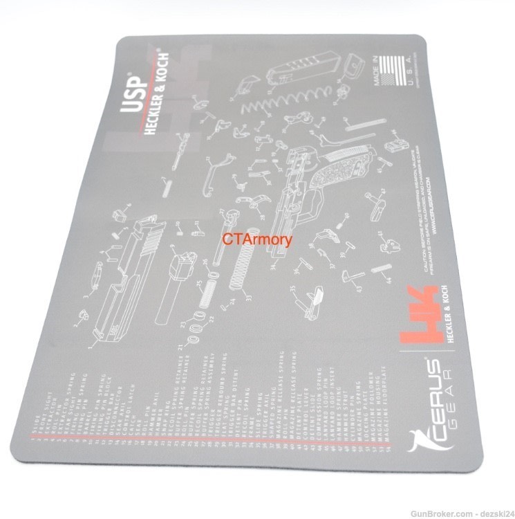 HECKLER & KOCH HK USP BENCH MAT/CLEANING MAT/COUNTER MAT USP9 USP40 USP45-img-2