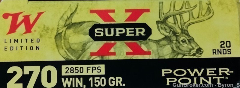 20rds Winchester Super X™ .270 Win 150gr Power-Point JSP X270100 FAST SHIP-img-2