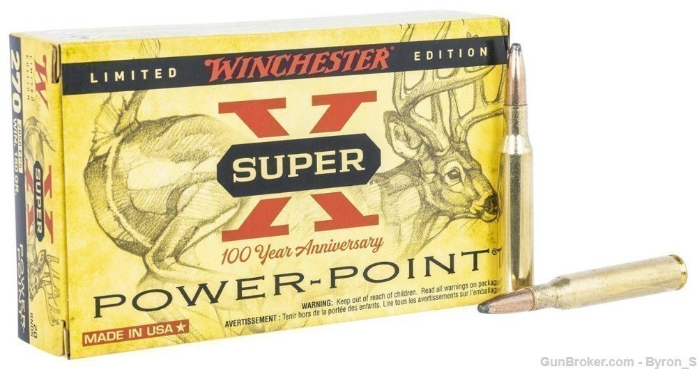 20rds Winchester Super X™ .270 Win 150gr Power-Point JSP X270100 FAST SHIP-img-1