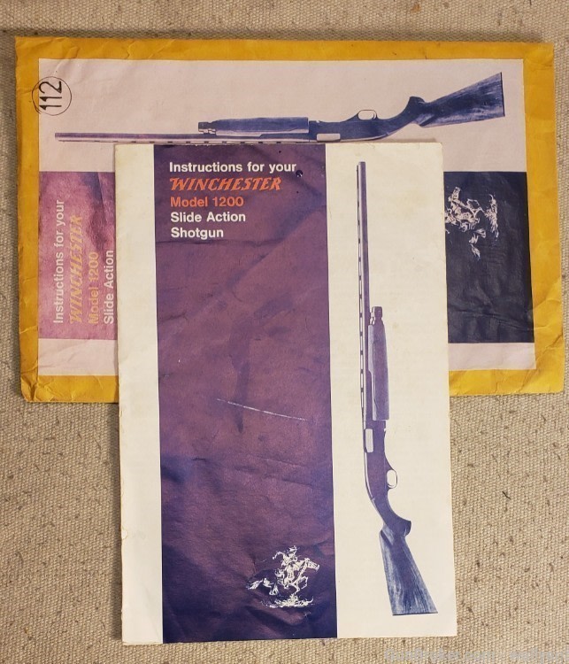 Winchester Model 1200 Slide Action Shotgun Manual Factory Original 4049-2-img-0