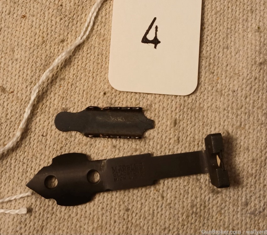 Marbles Rear Rifle Sight w/elevator Adj. V Notch new old vintage part (#4) -img-0