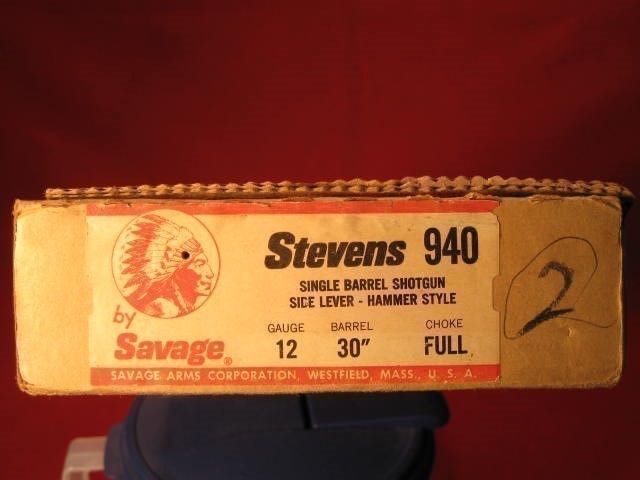 Savage Arms Original Shotgun Factory Box Stevens 940 Single Shot 12 Gauge-img-7