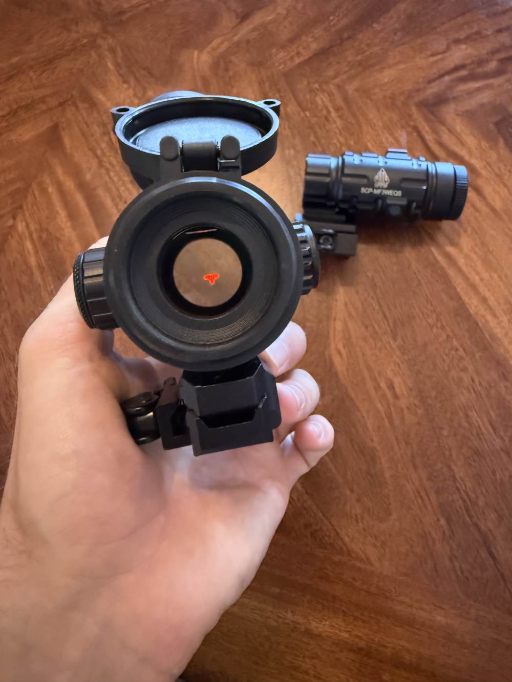 UTG 4.2" ITA RED/GREEN CQB DOT SIGHT + 3X MAGNIFIER COMBO – QD -img-1