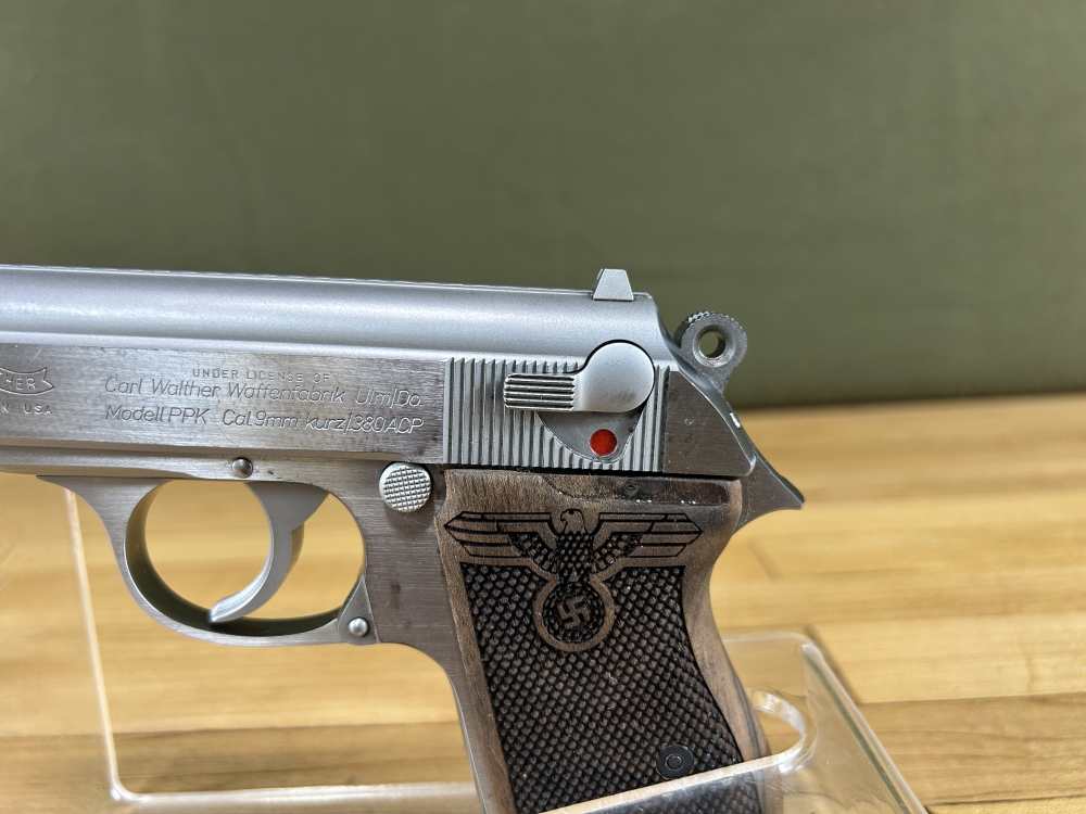 Walther PPK Stainless .380 ACP 9MM KURZ Interarms Used VGC 3.25" Brl 1 Mag -img-3