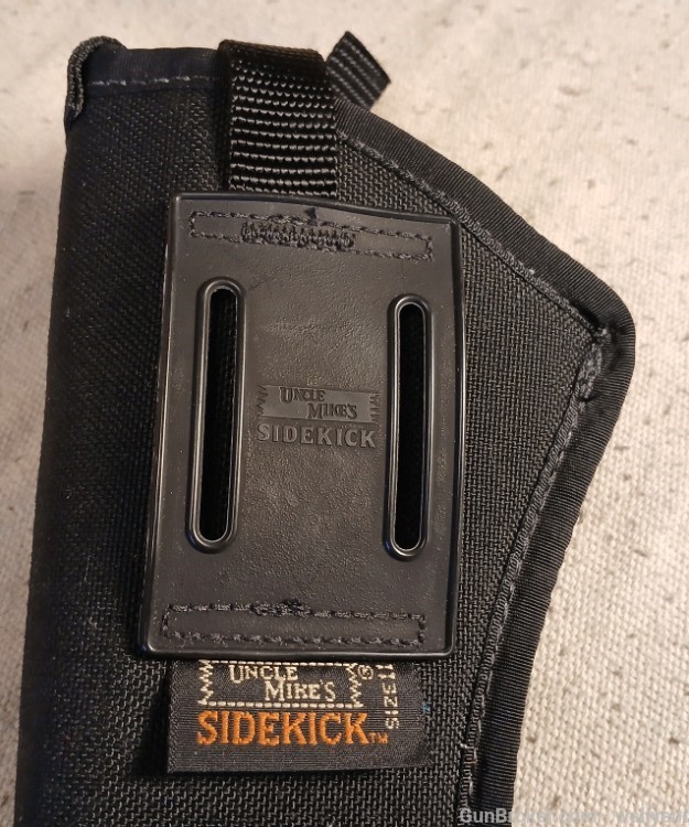 Uncle Mikes Sidekick Holster Size 11 Black Cordura RH for Revolver -img-3