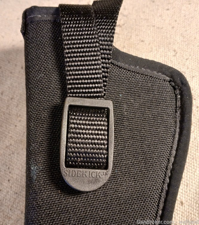Uncle Mikes Sidekick Holster Size 6 Black Cordura LH for Revolver-img-1
