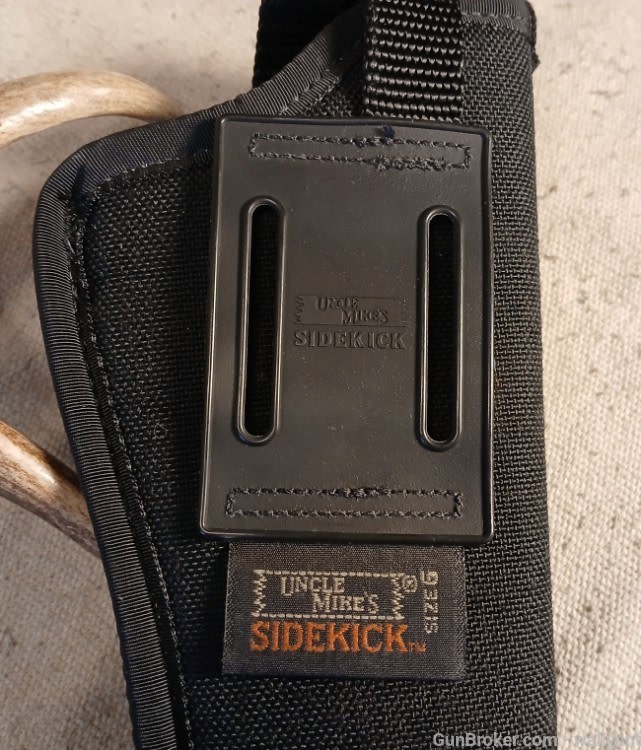 Uncle Mikes Sidekick Holster Size 6 Black Cordura LH for Revolver-img-3