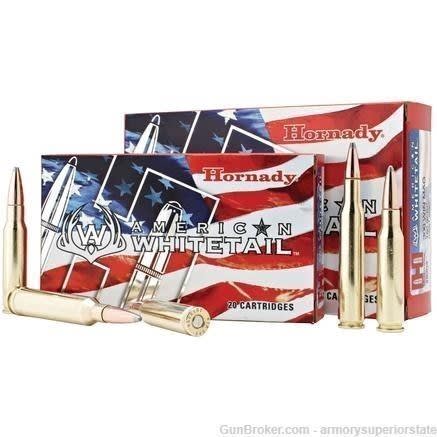  Hornady American Whitetail Rifle Ammunition .243 Win 100 gr BTSP 2729 fps -img-0