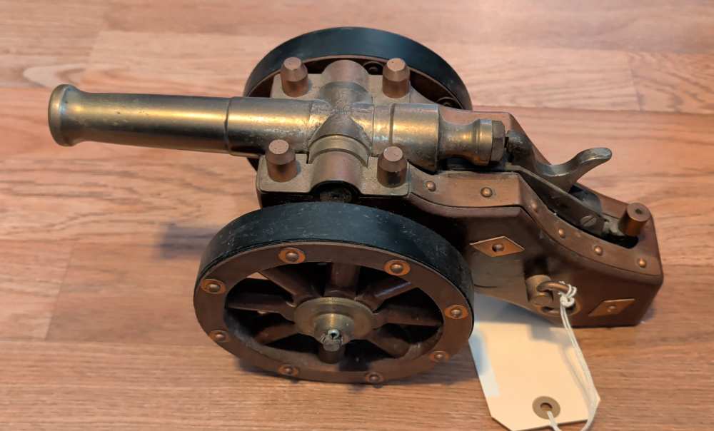 Desktop Blank Firing Brass Cannon. Custom-img-0