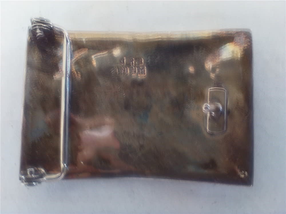 Man's Zuni Inlaid  Belt Buckle mfg.by J.R.B.Zuni, NewMexico-img-1
