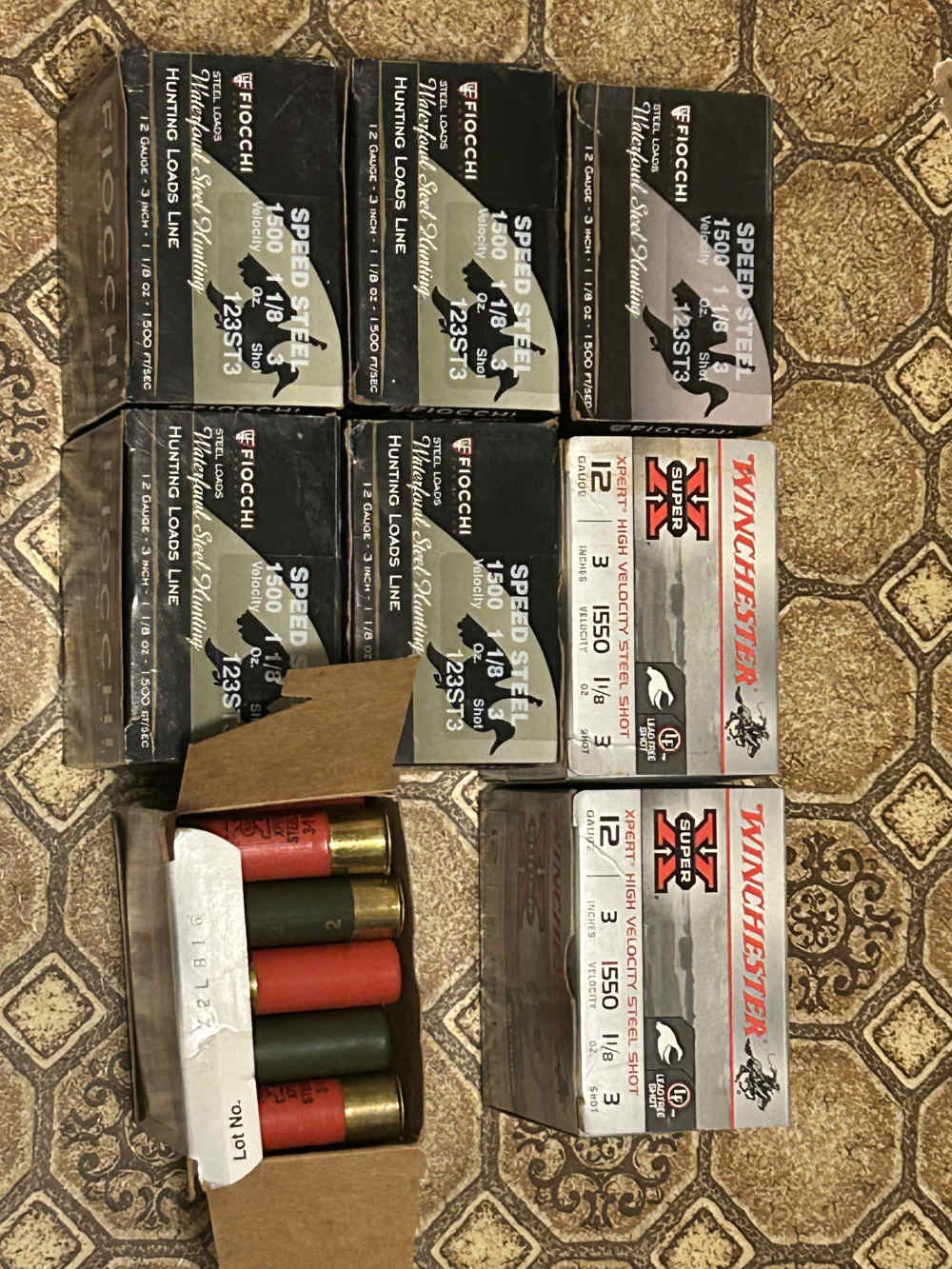 200 shells Fiocchi Speed Steel and Winchester Super-X 12ga 3in 3 steel shot-img-0