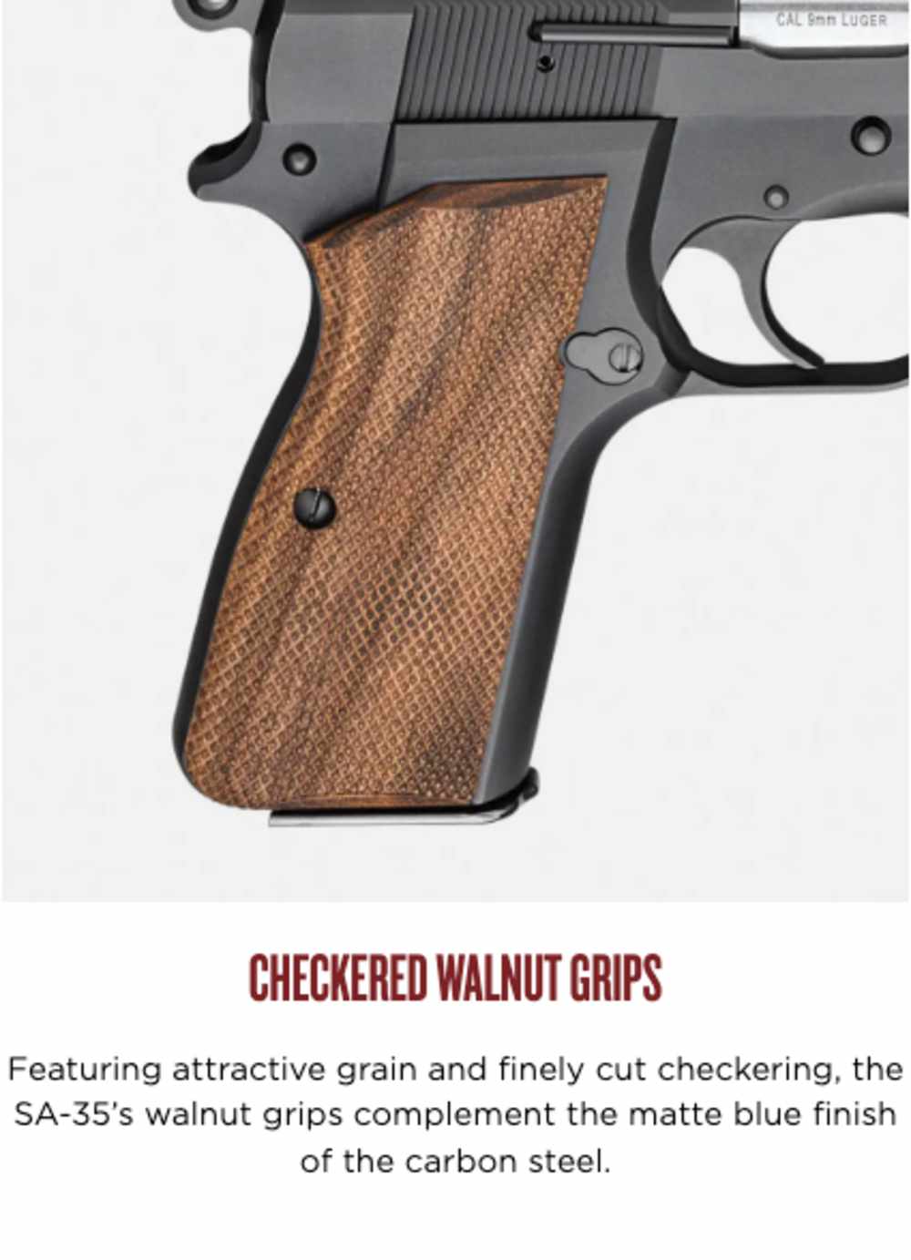 Springfield SA-35 Semi Auto Blued Walnut 9mm 4.7in 1-15Rd Mag HP9201-img-17