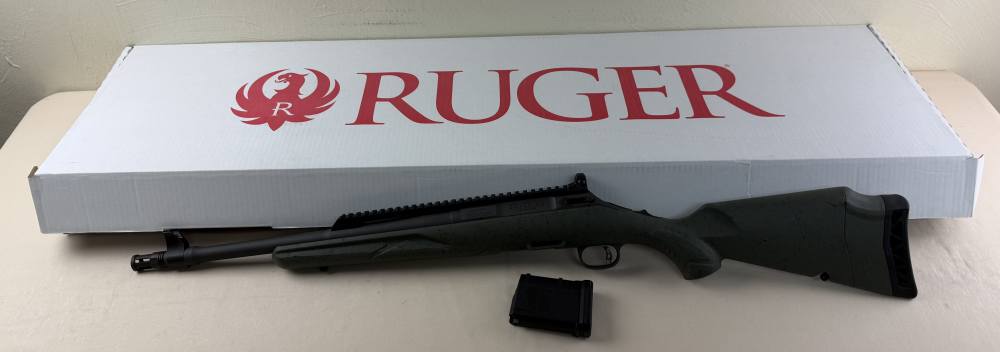 Ruger American Gen ii Scout Rifle  5.56 nato 16.1" NIB Leaf Green Splatter-img-0