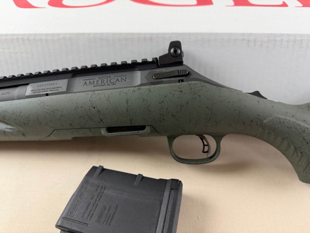 Ruger American Gen ii Scout Rifle  5.56 nato 16.1" NIB Leaf Green Splatter-img-17