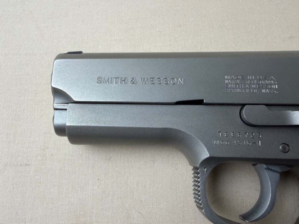 Smith & Wesson 4516-1 45 acp Stainless 3.5" -img-12