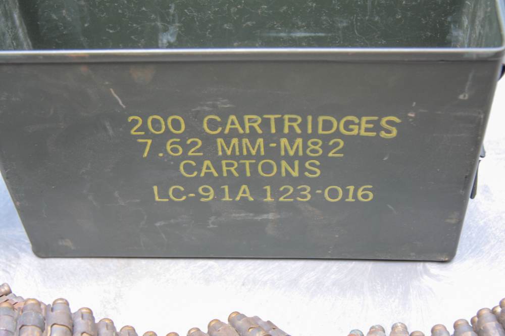 .30-06 LAKE CITY BLANKS USGI LINKED ON 1919 BELT 200 ROUNDS IN AMMO CAN-img-2