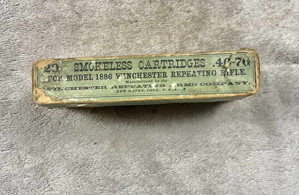 Scarce vintage box Winchester .40-70 Ammo Full Box 1907-img-4