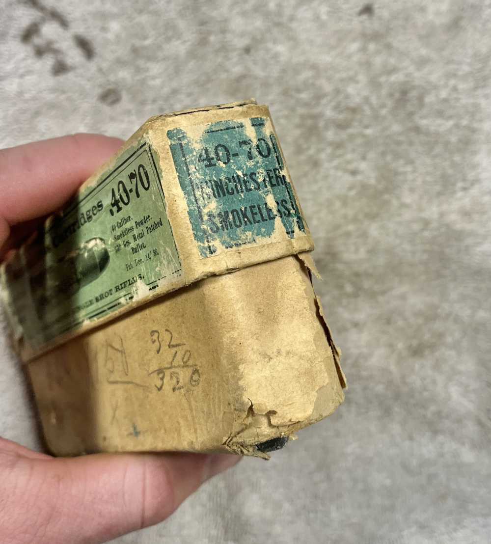 Scarce vintage box Winchester .40-70 Ammo Full Box 1907-img-3
