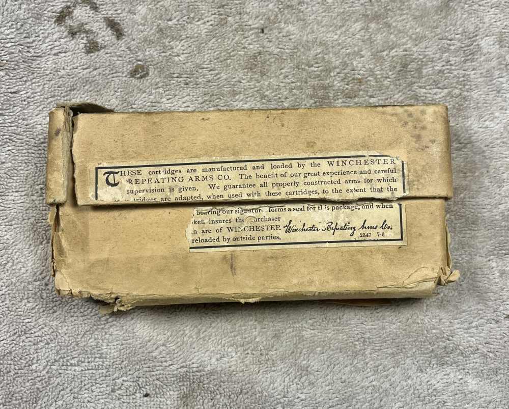Scarce vintage box Winchester .40-70 Ammo Full Box 1907-img-1