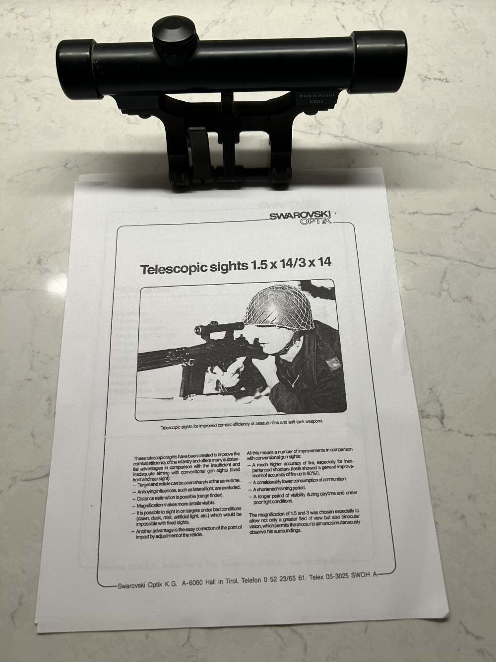 Swarovski ZF 1.5x14C2 Scope w/ SchBrichtung Mount – Military Issued - HK-img-6