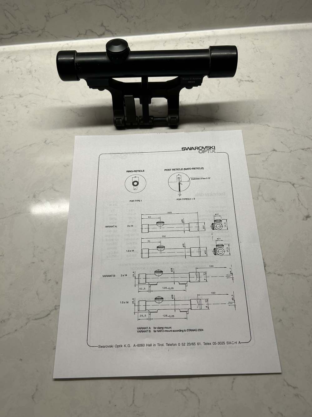 Swarovski ZF 1.5x14C2 Scope w/ SchBrichtung Mount – Military Issued - HK-img-8