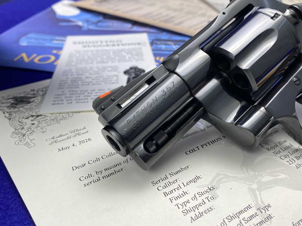 *MINT* 1968 Colt Python Royal Blue .357Mag 2.5" -COVETED EARLY 2.5" PYTHON--img-7
