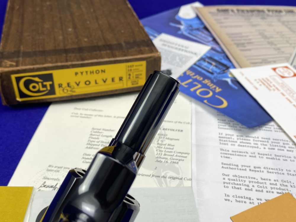 *MINT* 1968 Colt Python Royal Blue .357Mag 2.5" -COVETED EARLY 2.5" PYTHON--img-29