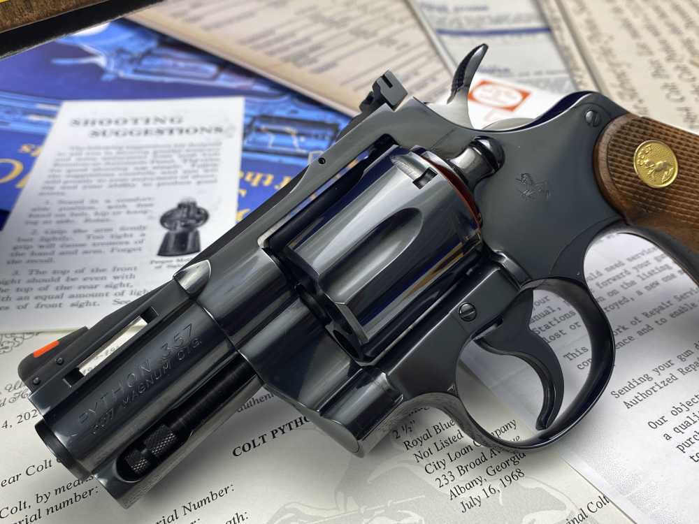 *MINT* 1968 Colt Python Royal Blue .357Mag 2.5" -COVETED EARLY 2.5" PYTHON--img-6