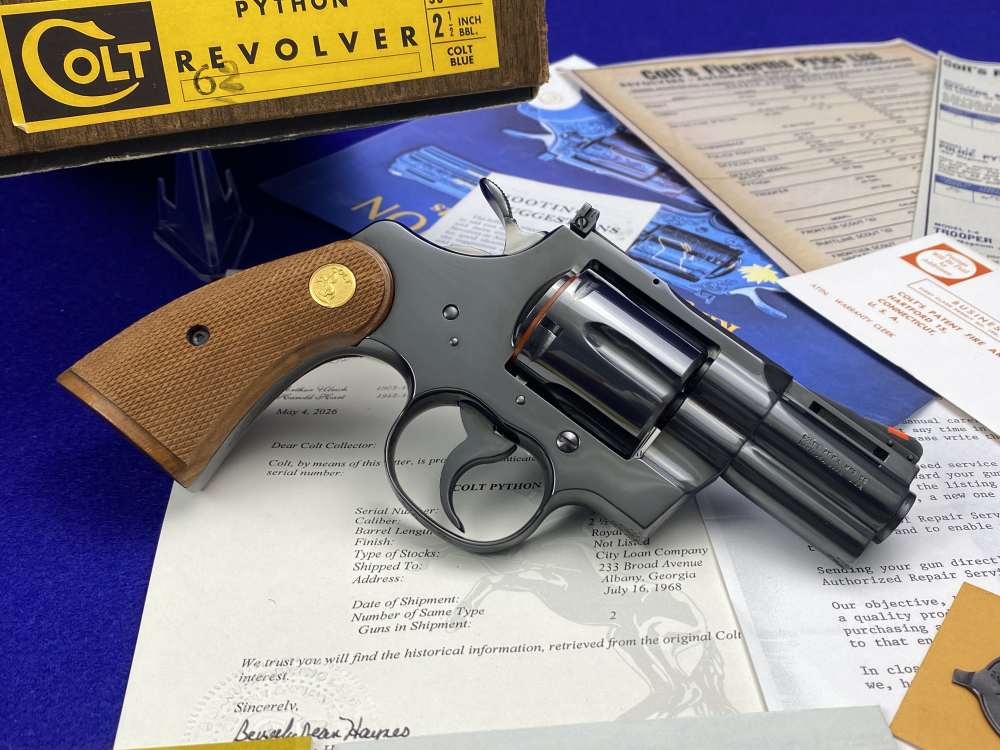 *MINT* 1968 Colt Python Royal Blue .357Mag 2.5" -COVETED EARLY 2.5" PYTHON--img-8