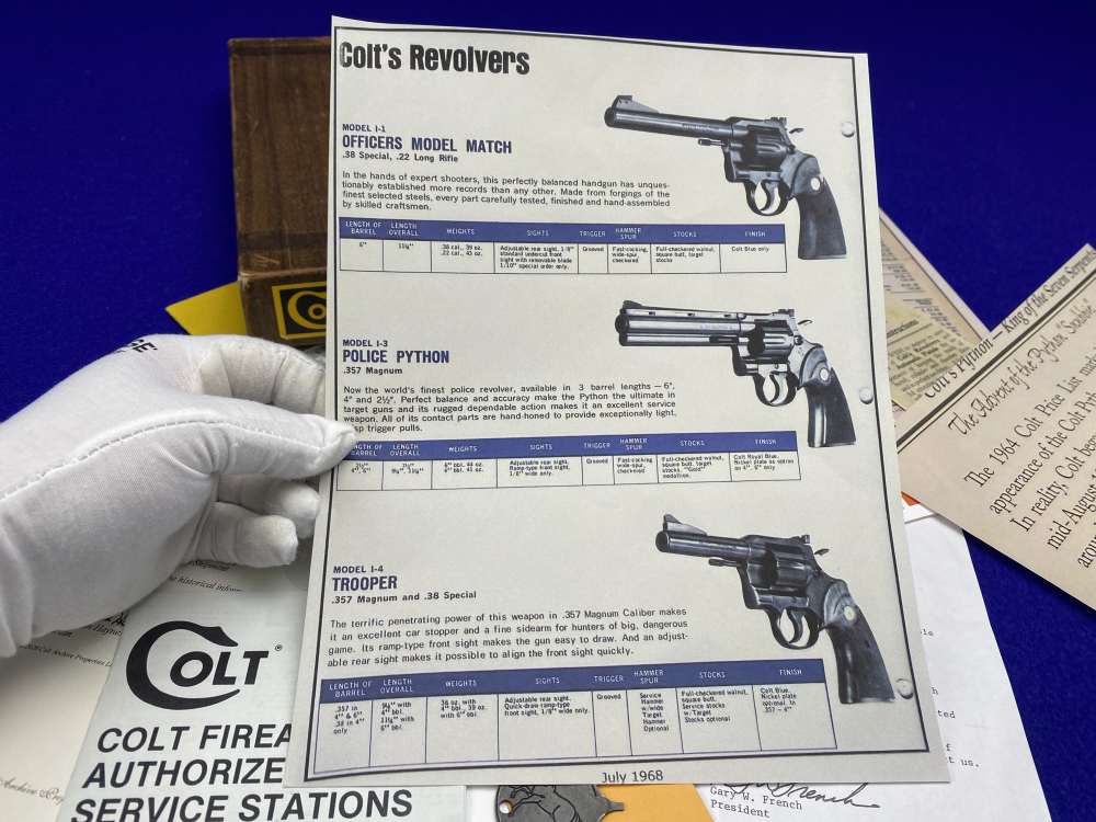 *MINT* 1968 Colt Python Royal Blue .357Mag 2.5" -COVETED EARLY 2.5" PYTHON--img-41