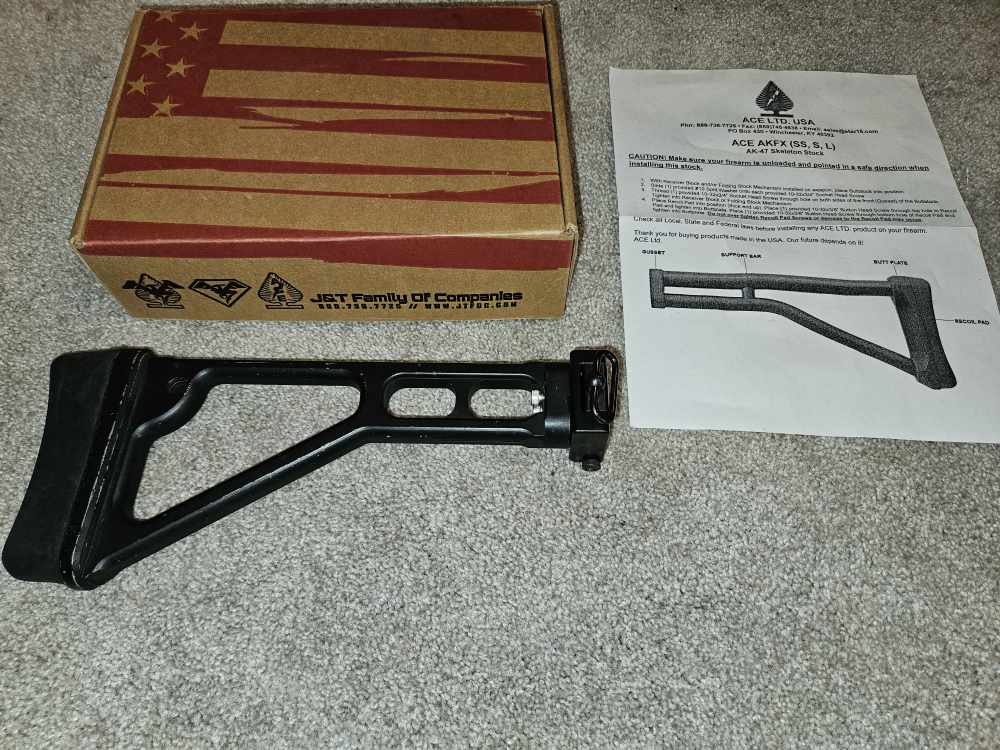 ACE. Side folding stock. Used,  AK-47, AKM, AK-74. HK. CZ...-img-1