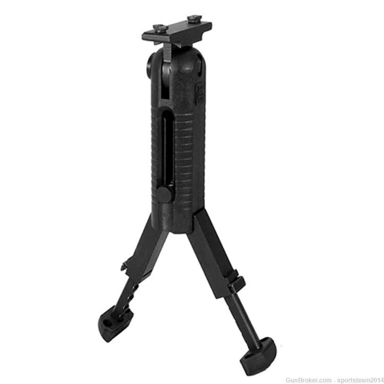GBP01M-LOK Folding 5 Position Grip BIPOD 7.5"-9" Adjustable Height FOREGRIP-img-0