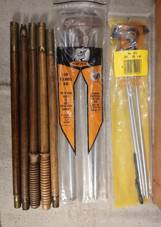 Wood Shotgun Rifle Cleaning Rods Kits Brushes Tools vintage-img-3
