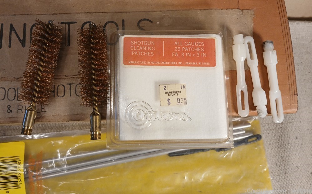 Wood Shotgun Rifle Cleaning Rods Kits Brushes Tools vintage-img-2