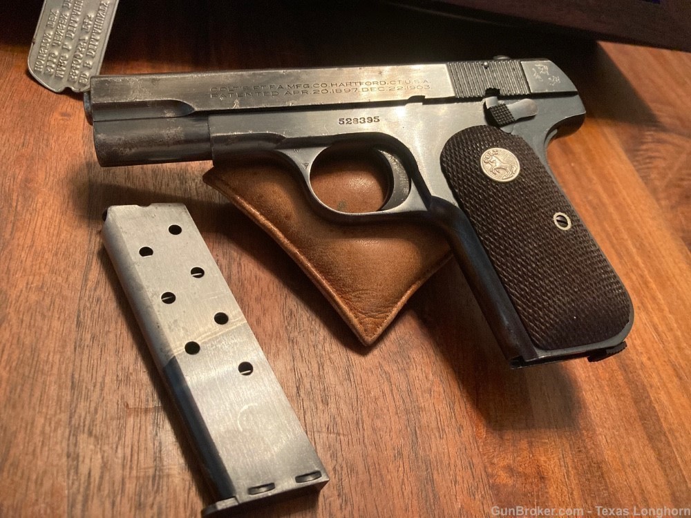 Colt M1903 .32 Pistol Blue Sold to Japan 1937 WW2 Martial Arm Colt Letter-img-17
