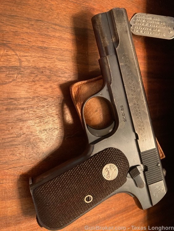 Colt M1903 .32 Pistol Blue Sold to Japan 1937 WW2 Martial Arm Colt Letter-img-8