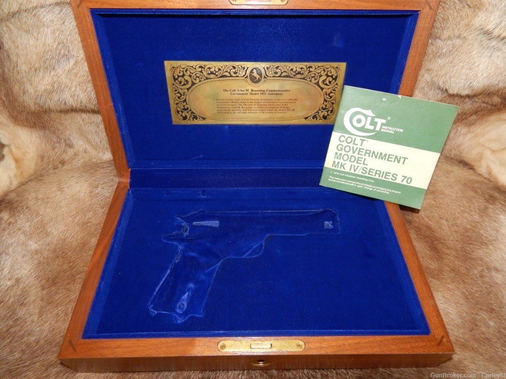 Colt John F. Browning Commemorative Display case 1911 --1 of 1000-img-6