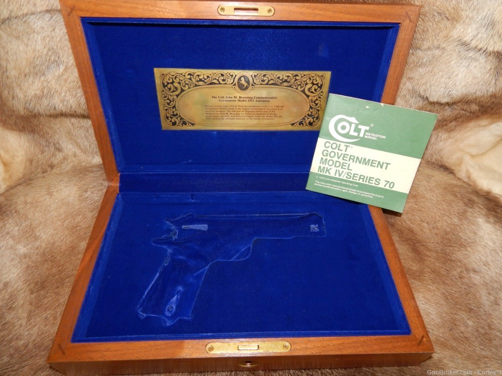 Colt John F. Browning Commemorative Display case 1911 --1 of 1000-img-7