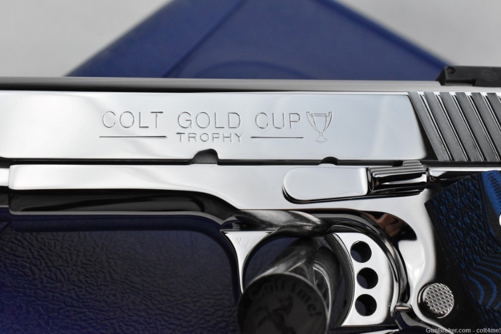 BRIGHT STAINLES Colt Gold Cup Lite Natl Match .38 SUPER Series 70 O5073GCL-img-2