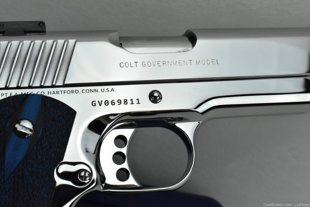 BRIGHT STAINLES Colt Gold Cup Lite Natl Match .38 SUPER Series 70 O5073GCL-img-12