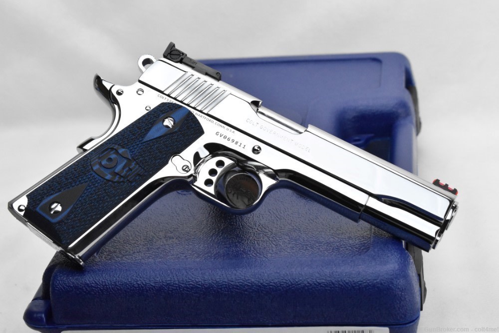 BRIGHT STAINLES Colt Gold Cup Lite Natl Match .38 SUPER Series 70 O5073GCL-img-18