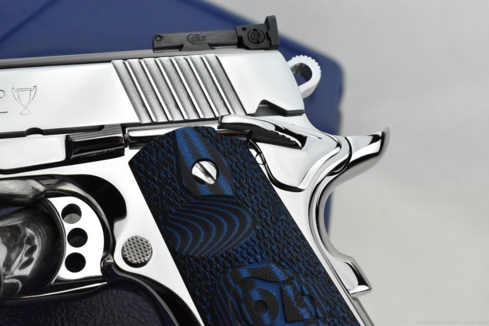 BRIGHT STAINLES Colt Gold Cup Lite Natl Match .38 SUPER Series 70 O5073GCL-img-4