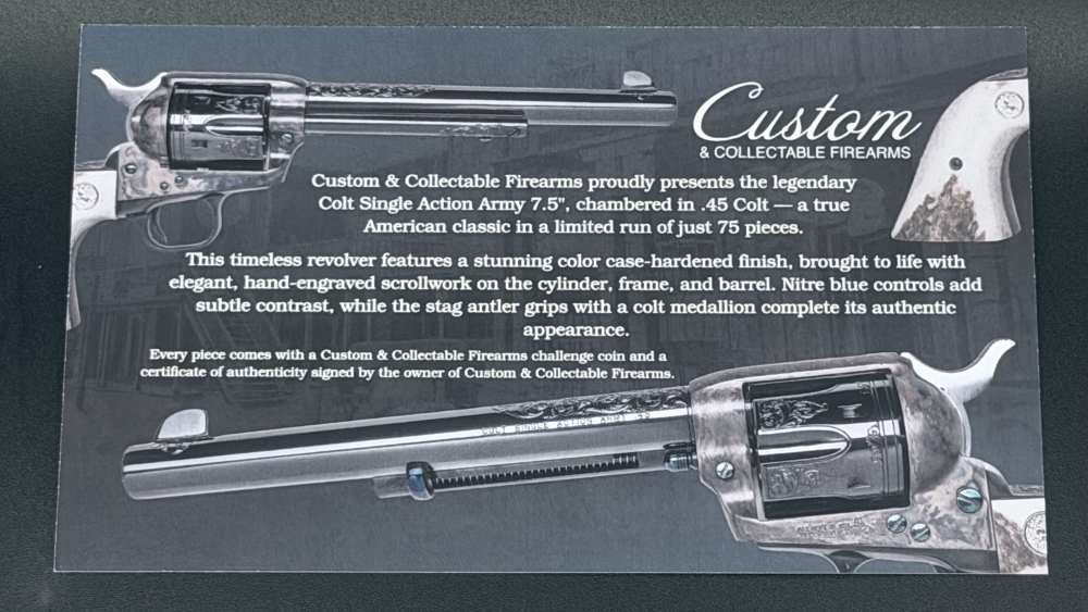 Colt SAA Single Action Army CNC 45 45LC LC ENGRAVED STUNNER 1 / 75  LAYAWAY-img-49