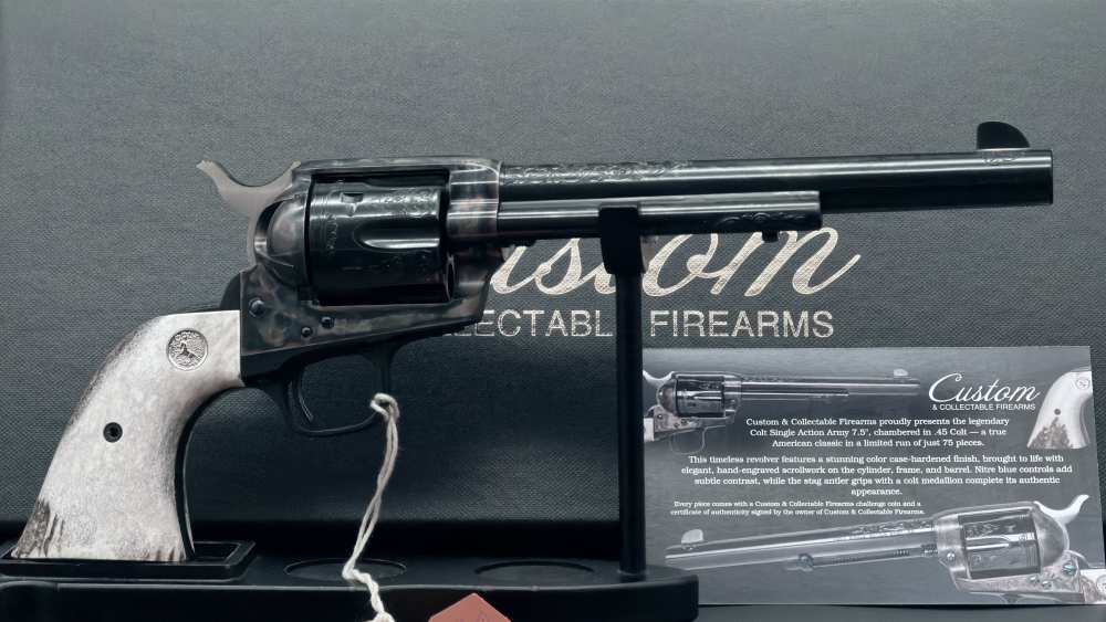 Colt SAA Single Action Army CNC 45 45LC LC ENGRAVED STUNNER 1 / 75  LAYAWAY-img-6
