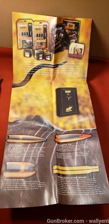 Nosler Bullet Chart for Sportsman Fold-Out Reloading  Information Brass #M7-img-1